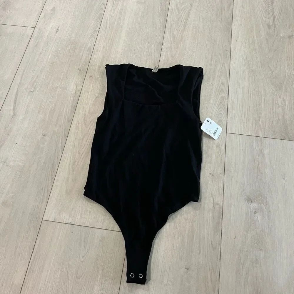 Free people womens black bodysuit size xs/s